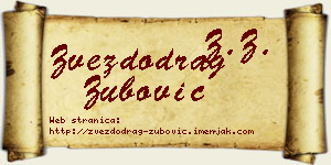 Zvezdodrag Zubović vizit kartica